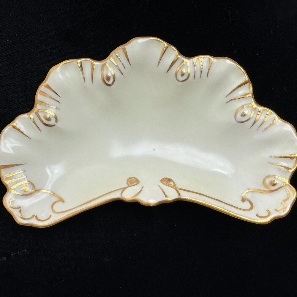 Antique Limoges France  Alfred Lanternier Kidney Shape Dish